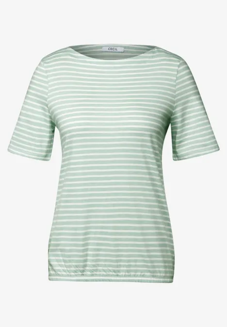 Basic Kurzarmshirt matcha green