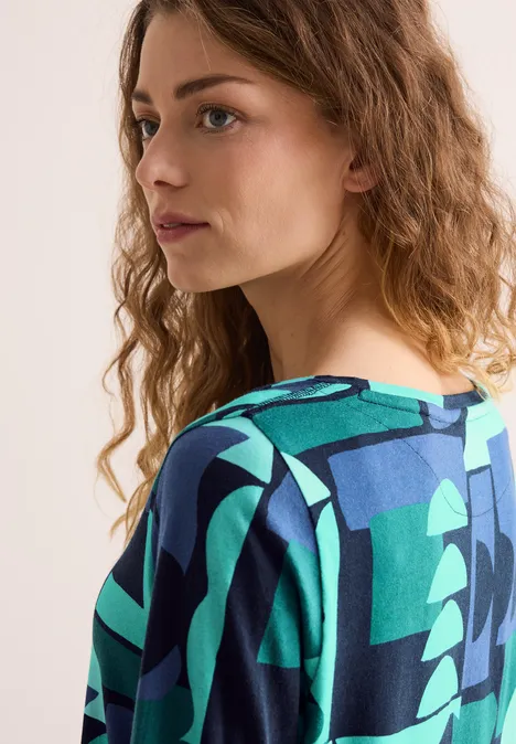 Bedrucktes Shirt sea green