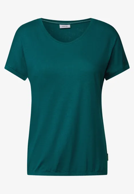 T-Shirt mit Knopfdetail green lagoon