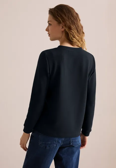 Shirt mit V-Neck universal blue