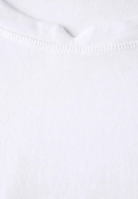 Jersey Shirt im Tunika-Look White