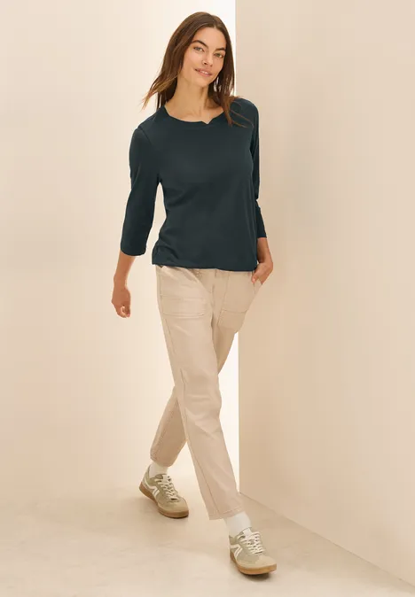 Jersey Shirt im Tunika-Look slate khaki