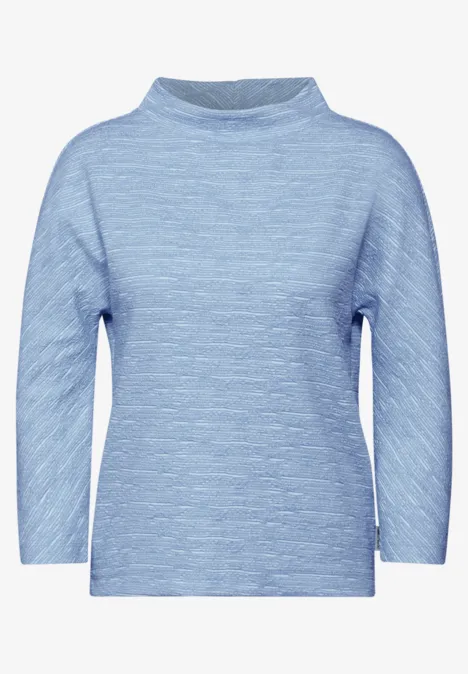 Strukturshirt fresh light blue