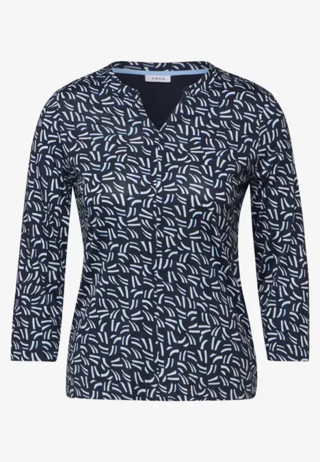 Shirt im Tunika-Look universal blue
