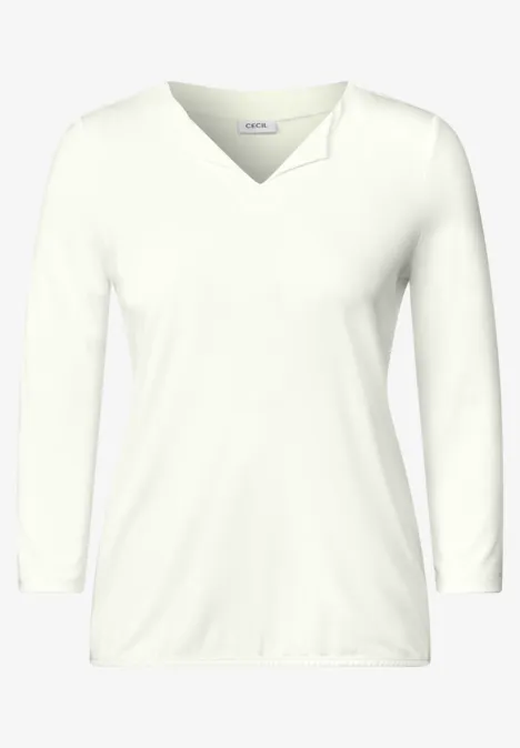 Jersey Shirt im Tunika-Look vanilla white