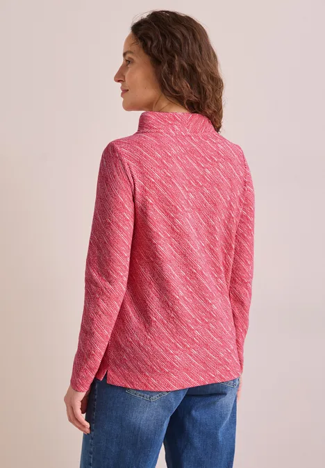 Shirt mit Diagonalstruktur granita red