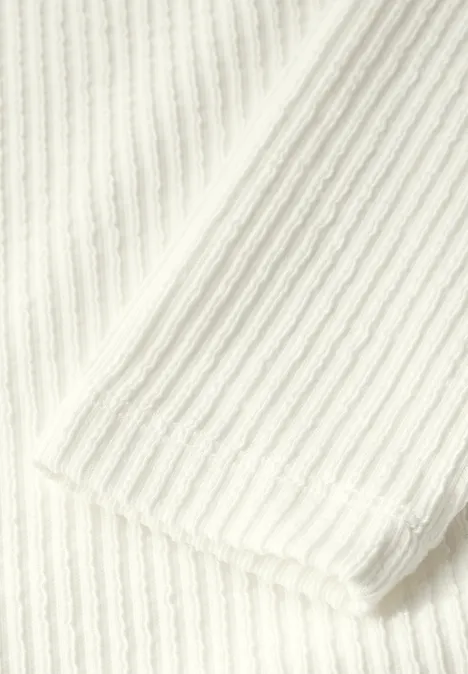 Strukturshirt vanilla white