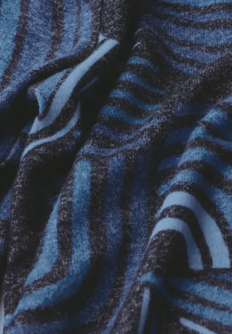 Kuscheliges Shirt mit Print universal blue melange