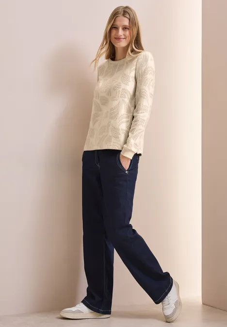 Jacquard Shirt pearl beige