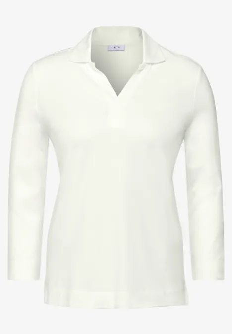 Piqué Poloshirt vanilla white
