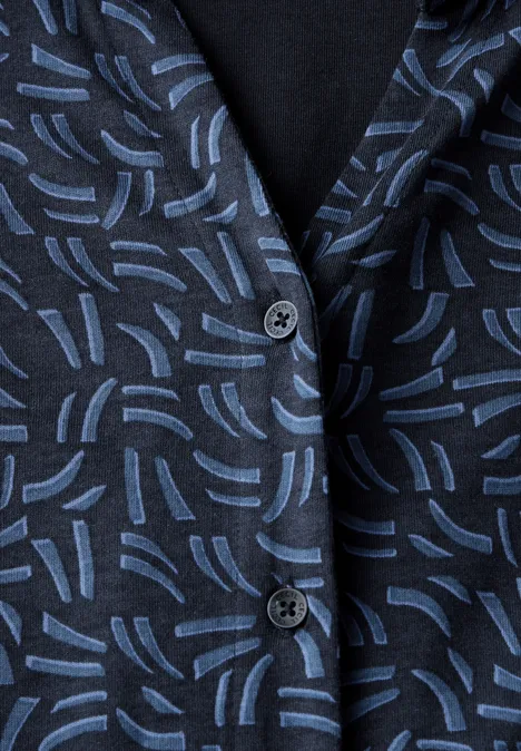 Shirt mit Minimal Print universal blue