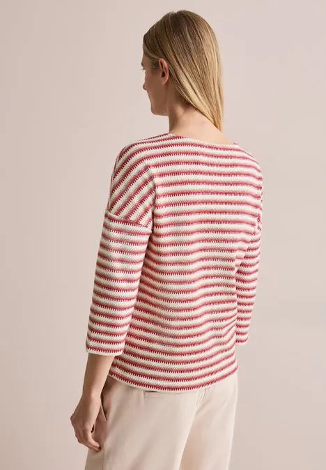 Strick-Look Shirt granita red