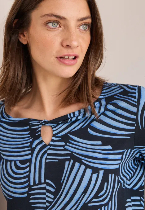 Shirt mit Knotendetail universal blue