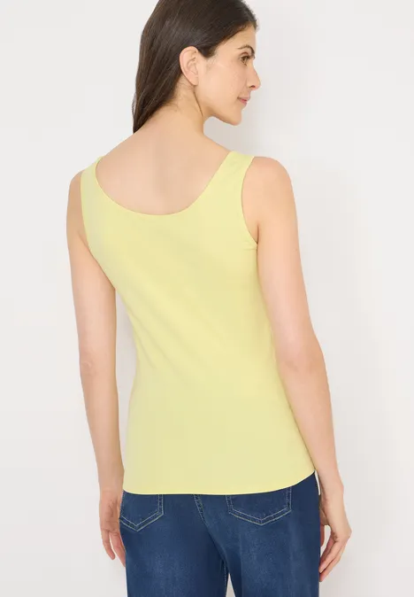 Basic Top in Unifarbe iced yellow
