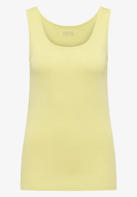 Basic Top in Unifarbe iced yellow