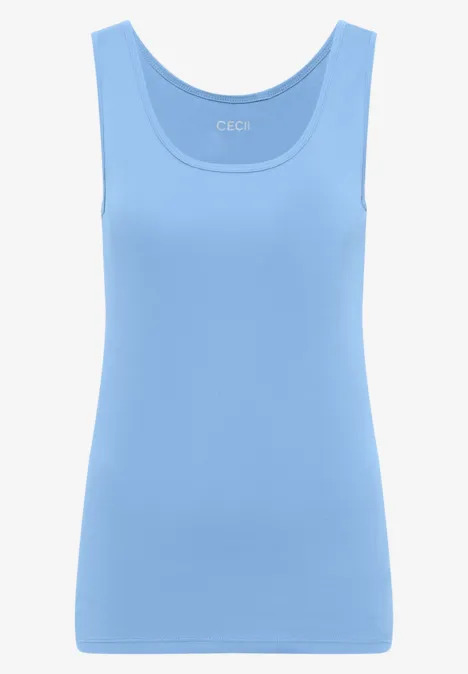 Basic Top in Unifarbe cloud blue