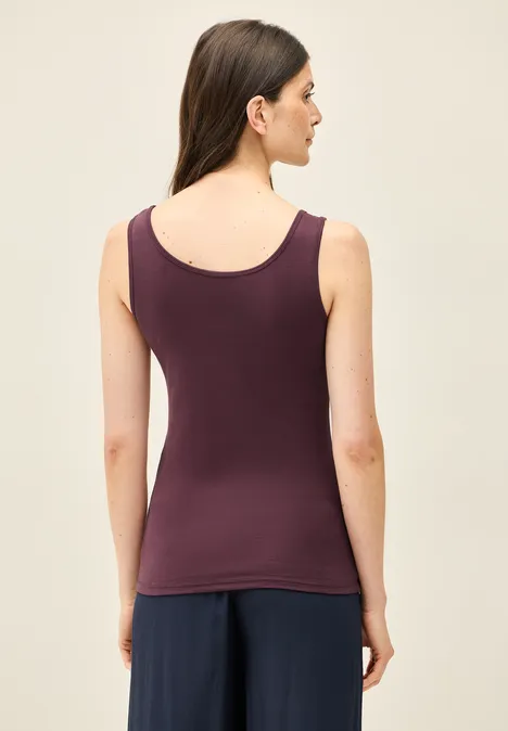 Basic Top mulberry red
