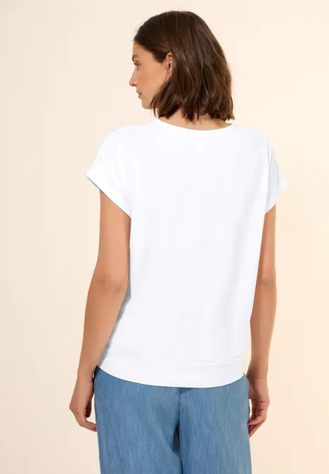Shirt met V-hals White