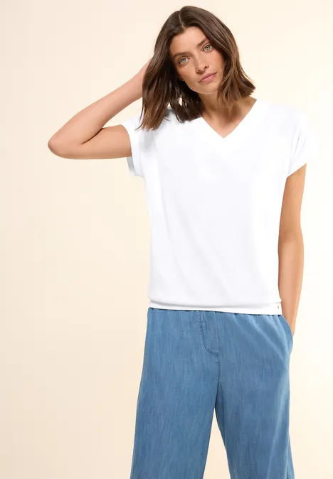 Shirt met V-hals White