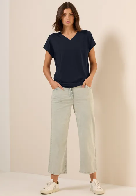 V-Neck T-Shirt universal blue