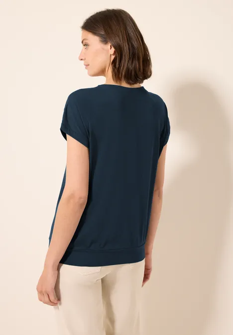 V-Neck T-Shirt dark petrol blue