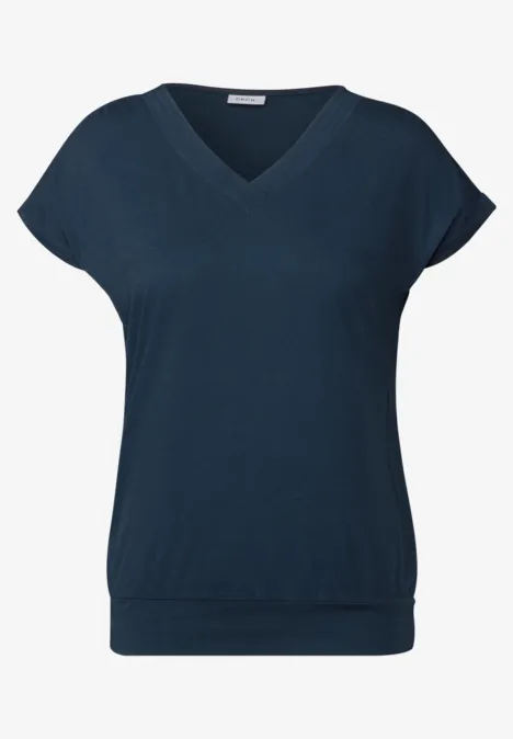 V-Neck T-Shirt dark petrol blue