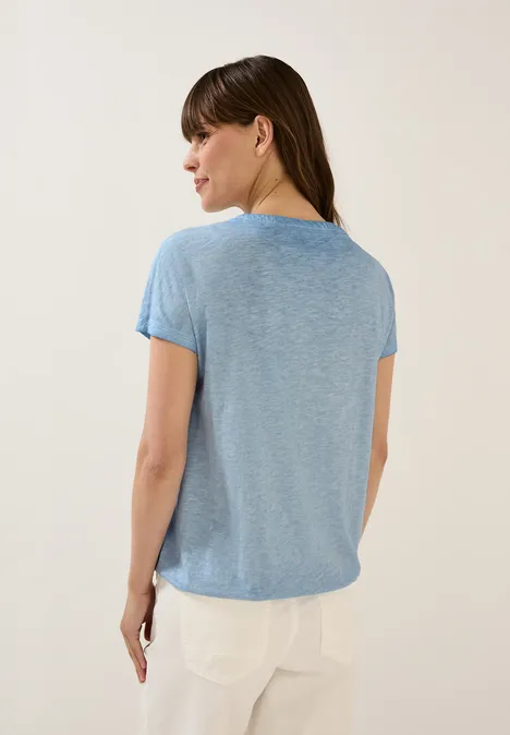 T-shirt à l'aspect délavé aster blue