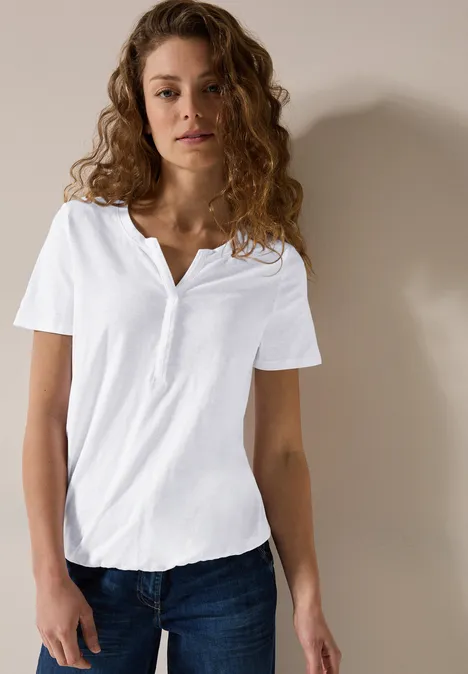 T-Shirt im Tunika-Look White T-Shirt im Tunika-Look White
