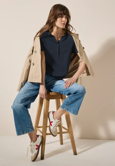 T-Shirt im Tunika-Look universal blue