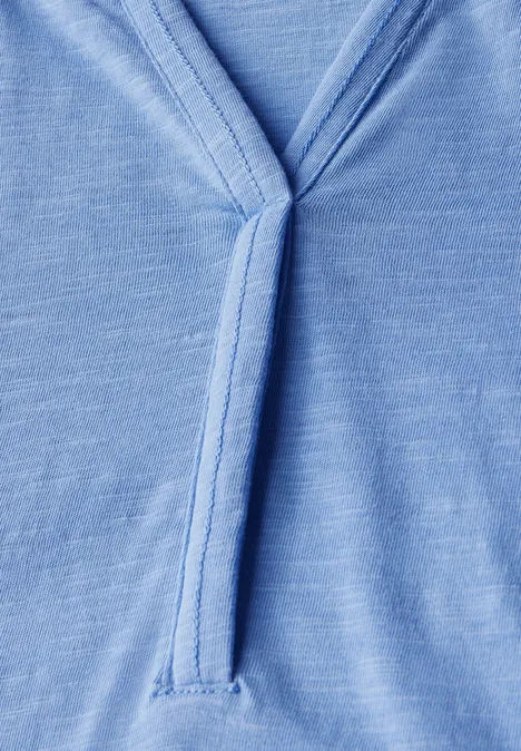 T-Shirt im Tunika-Look aster blue
