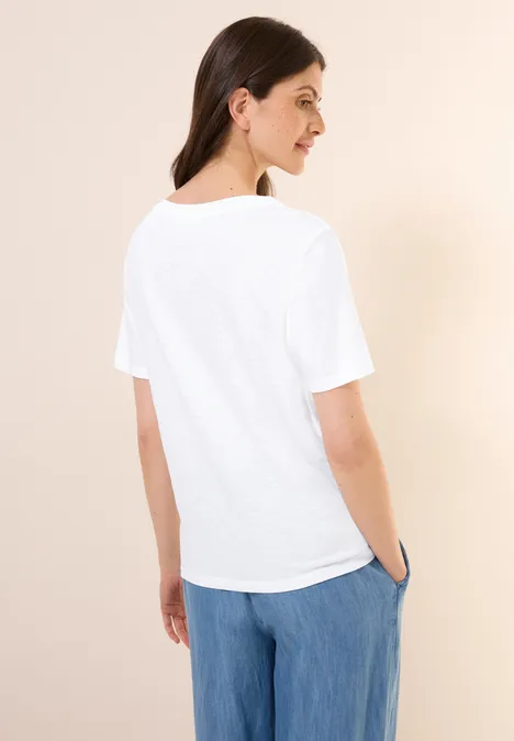 Basic V-Neck T-Shirt White