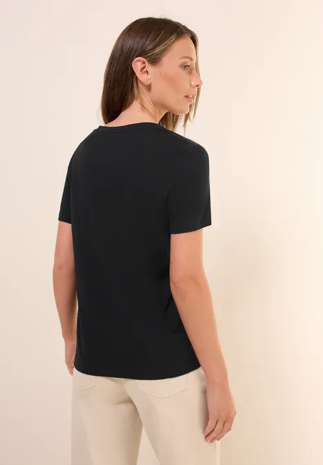 Basic V-Neck T-Shirt Black