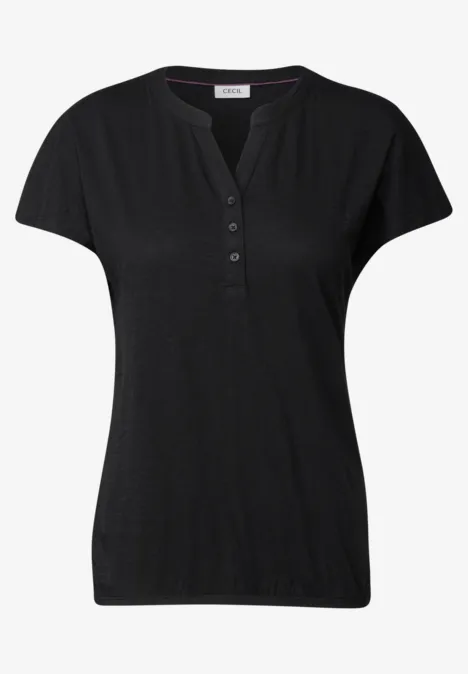 Shirt im Tunika-Look Black