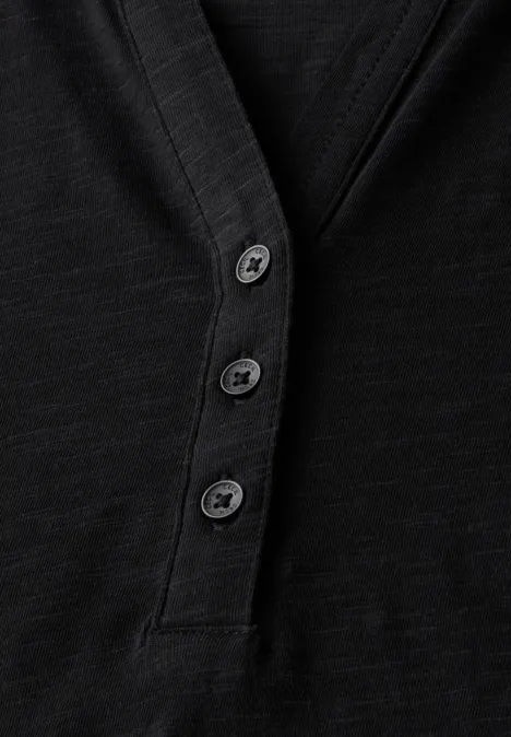 Shirt im Tunika-Look Black