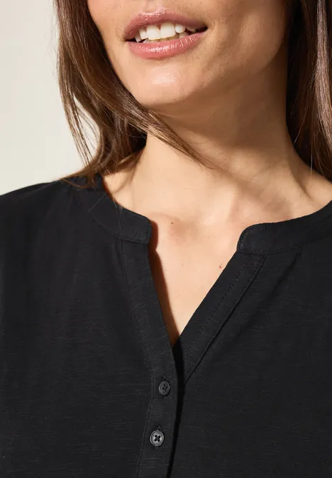 Shirt im Tunika-Look Black