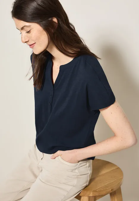 Shirt im Tunika-Look universal blue