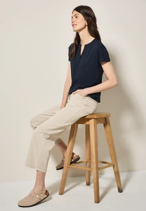 Shirt im Tunika-Look universal blue