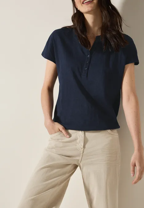 Shirt im Tunika-Look universal blue