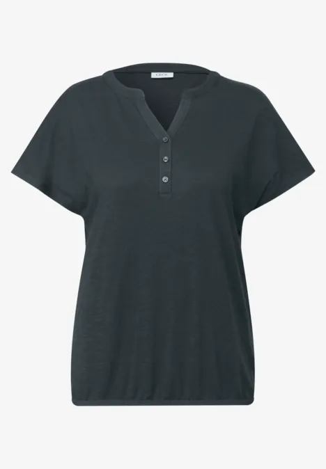 Shirt im Tunika-Look ink green