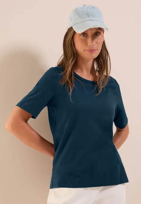 T-shirt de base dark petrol blue