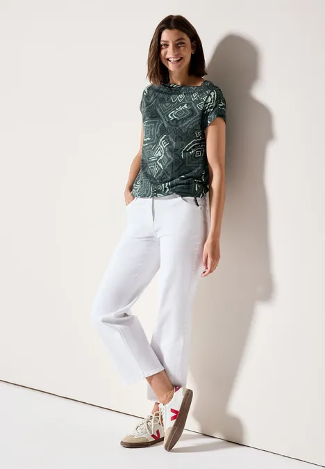 Shirt met rimpels slate khaki
