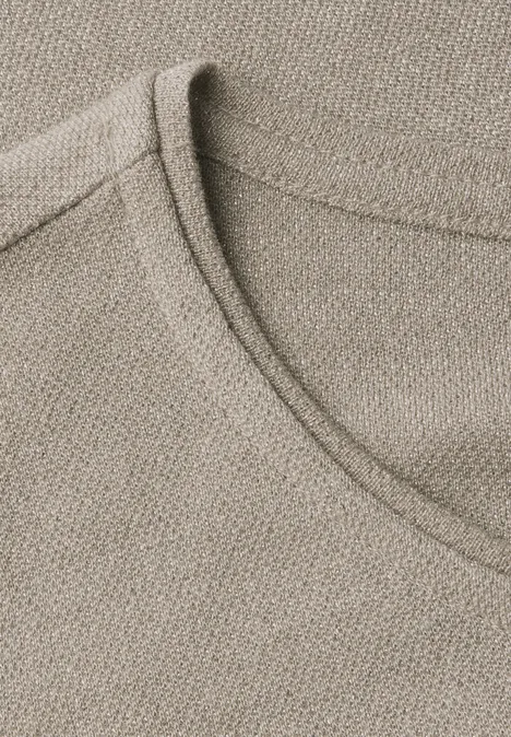 Glitzerndes T-Shirt jute beige