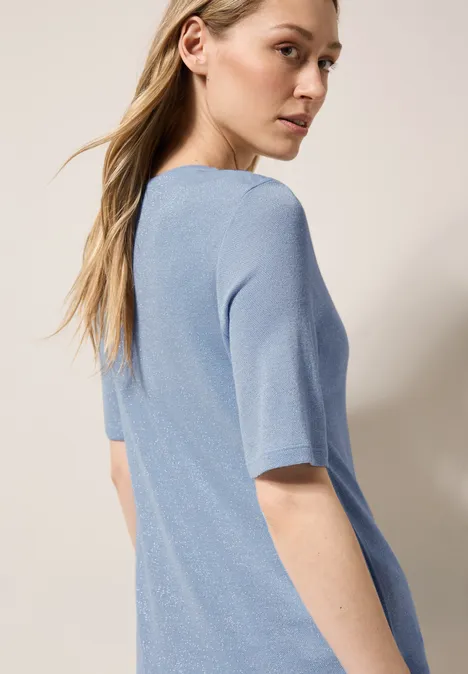 Glitzerndes T-Shirt pastel blue