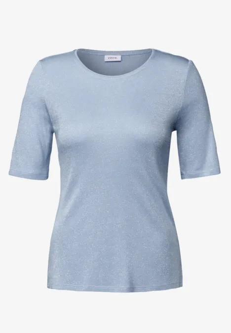 Glitzerndes T-Shirt pastel blue