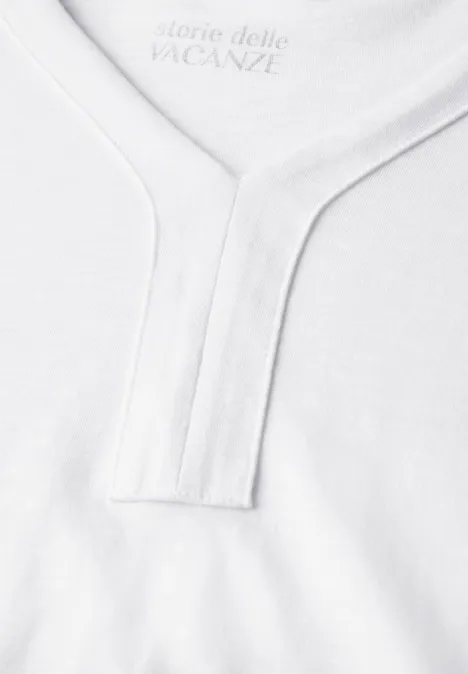 T-Shirt im Tunika-Look White