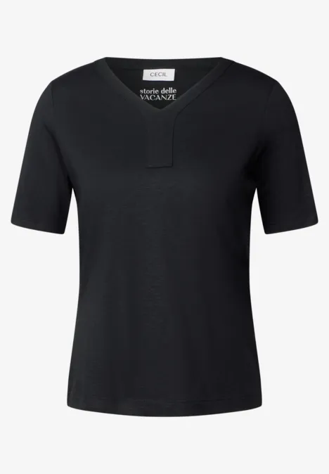 T-Shirt im Tunika-Look Black