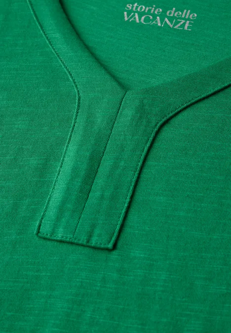 T-Shirt im Tunika-Look garden green