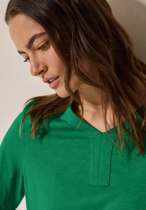 T-Shirt im Tunika-Look garden green
