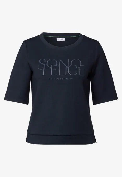 T-Shirt mit Wording universal blue
