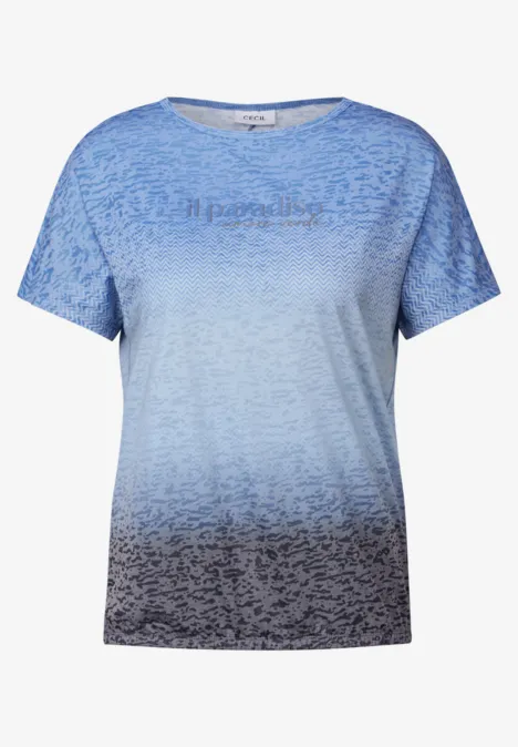 T-Shirt mit Farbverlauf pastel blue